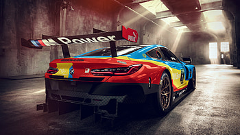 Bmw M8 GTE, sports, rear HD wallpaper