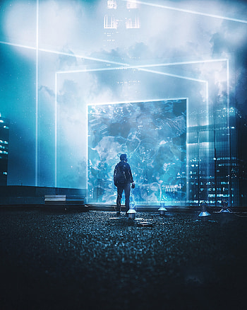 Shine, Light, Bright, Silhouette, Miscellanea, Miscellaneous, Illusion, Portal HD phone wallpaper