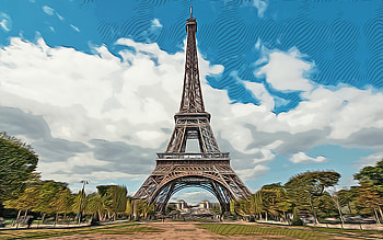 Paris, Eiffel Tower, , vector art, Paris drawing, creative art, Paris art, vector drawing, abstract cityscape, France HD wallpaper