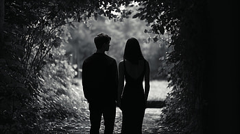 Engagement Moment with Fiance in Serene Natural Setting, Engagement, fiance, couple, silhouette, nature HD wallpaper