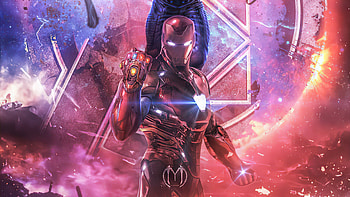 Iron Man Infinity Gauntlet Stones Artwork, iron-man, superheroes, artwork, artist HD wallpaper