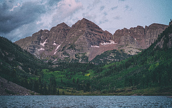 Nature, Mountains, Lake, United States, Maroon Bells HD wallpaper