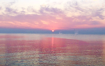 Sea in Italy, clouds, sea, nature, sun, Italy HD wallpaper