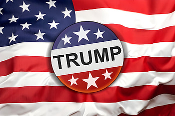 MAGA : Patriotic Trump Badge on American Flag, Donald Trump, MAGA HD wallpaper