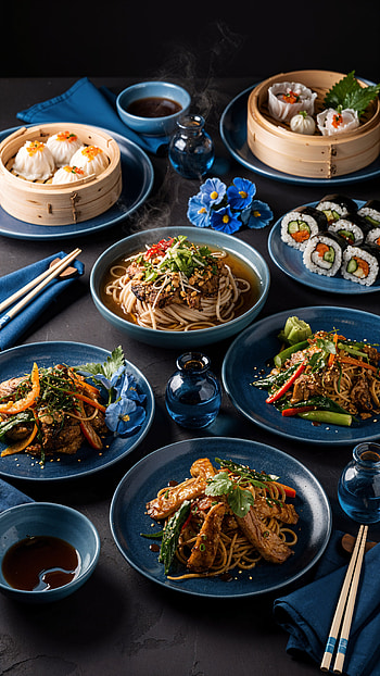 Midnight Asian Feast — HD phone wallpaper