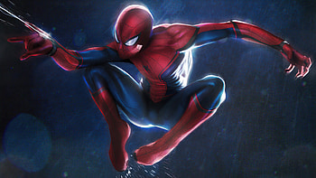 Spiderman Swinging Through The Rain , spiderman, superheroes, artist, artwork, digital-art, artstation HD wallpaper