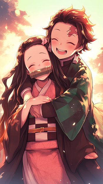Tanjiro and Nezuko - Demon Slayer Background, Anime, Demon Slayer: Kimetsu no Yaiba, Tanjiro Kamado, Nezuko Kamado HD phone wallpaper