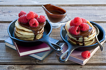 Food, Chocolate, Raspberry, Fritter, Breakfast, Pancake HD wallpaper
