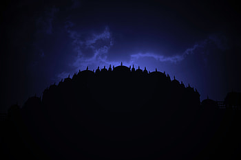 Cities, Sky, Night, Architecture, Dome, India, Domes HD wallpaper