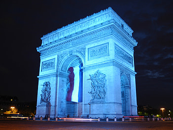 Arc de Triomphe, Night view , Posted by Zoey Tremblay, Awe-inspiring beauty HD wallpaper