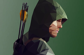 Arrow Low Poly, arrow, superheroes, artwork, artist, artstation, low-poly HD wallpaper