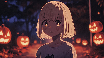 Halloween Anime Girl in Ultra, Anime, anime girl, anime halloween HD wallpaper