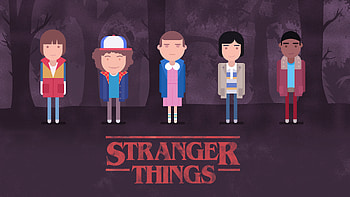 Stranger Things Minimalism , stranger-things, tv-shows, minimalism, artist, digital-art, eleven-stranger-things HD wallpaper