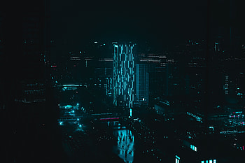 Building, Dark, Night City, Neon, Illumination, Illuminations HD wallpaper