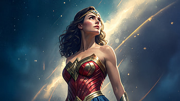 Wonder Woman Frozen Motion, wonder-woman, superheroes, artwork, art, digital-art, ai, artstation HD wallpaper