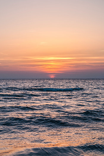 Nature, Sunset, Sky, Sea, Waves, Horizon, Ripples, Ripple HD phone wallpaper