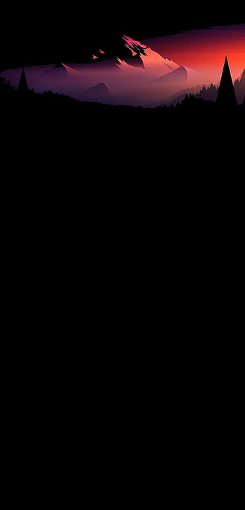 Dark night notch, nature HD phone wallpaper