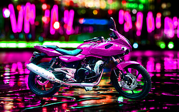 bikes, bike, pink, abstract, bright HD wallpaper