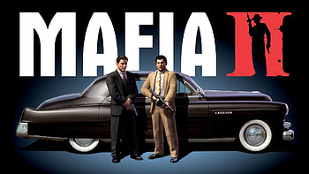 Preview mafia 2, car, gun, suits HD wallpaper