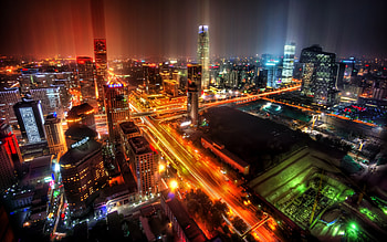 Building, , Beijing, China, City, Light, Night, Time Lapse, Cities HD wallpaper