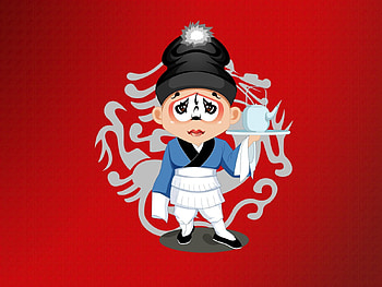 Patterns, Vector, Tray, Costume, Peking Opera, Beijing Opera, Waiter HD wallpaper