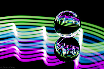 Abstract, Reflection, Ball, Glow HD wallpaper