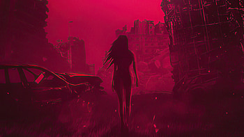 Walking Towards Black Hole Sun, artist, artwork, digital-art, deviantart HD wallpaper
