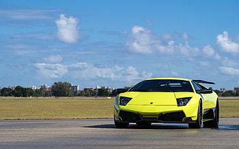 Yellow Lamborghini Supercar, car, Lamborghini HD wallpaper