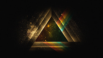 Triangle, Rainbow art, Illustration , Vibrant graphics HD wallpaper