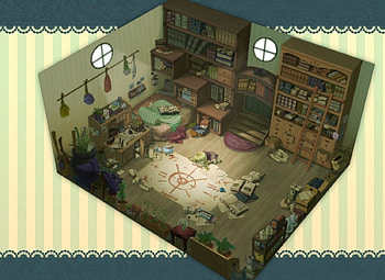 Alchemist Room, books, orginal, magic, bed, room, alchemist, magicial, indoor HD wallpaper