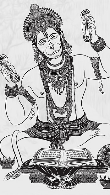 Hanuman, sketch poster HD phone wallpaper