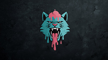 Cat Logo Ice Scream, cat, logo, AI Art HD wallpaper