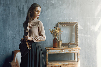Girl Indoor Book Vintage Clothing , girls, model, book HD wallpaper
