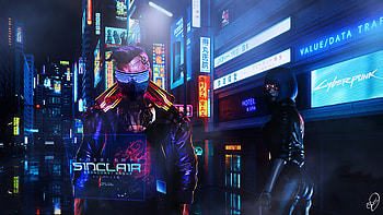 Sinclair , cyberpunk, artist, artwork, digital-art, artstation HD wallpaper
