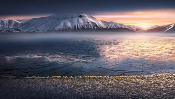 Mountain, nature, lake, tree HD wallpaper