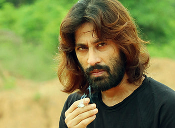 Rajkumar patra, fashion, beard male, long hair actor, smoking, hunk, indian model, indian actor HD wallpaper