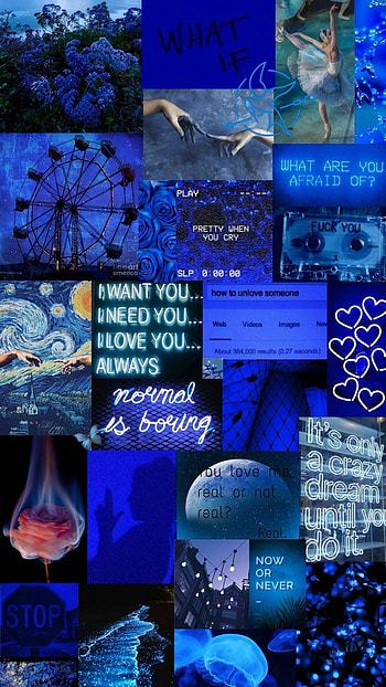 Asthetic blue, art HD phone wallpaper