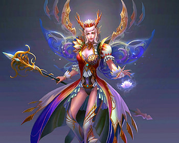 Fantasy girl, staff, fantasy, art, woman HD wallpaper