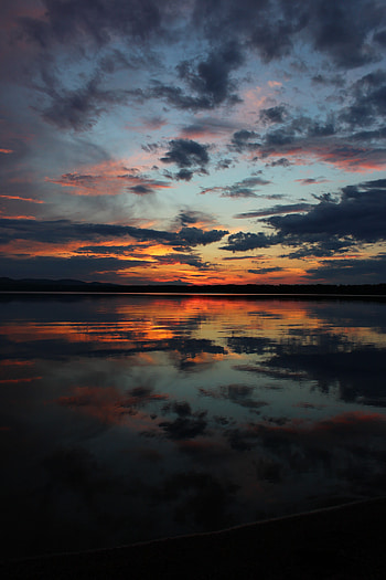 Nature, Rivers, Sunset, Sky, Horizon HD phone wallpaper