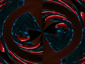 Blue And Red Warp, blue, mind teaser, abstract, 3d, red, warp, cool HD wallpaper