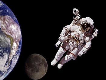 astronaut-flier, space, earth, astro HD wallpaper