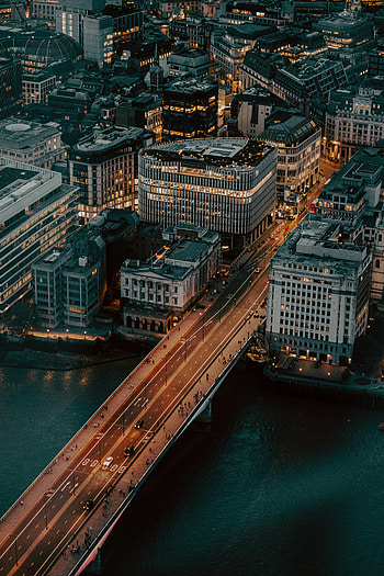 Cities, Architecture, City, Building, View From Above, Bridge, Urban HD phone wallpaper