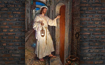 Jesus Knocking, night, Christ, door, Jesus, lantern, knocking HD wallpaper