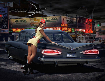 Neon Night, night, old, classic, neon HD wallpaper