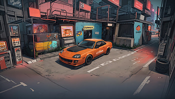 Super Car Ride With Japan Vibe, cars, artist, artwork, digital-art HD wallpaper