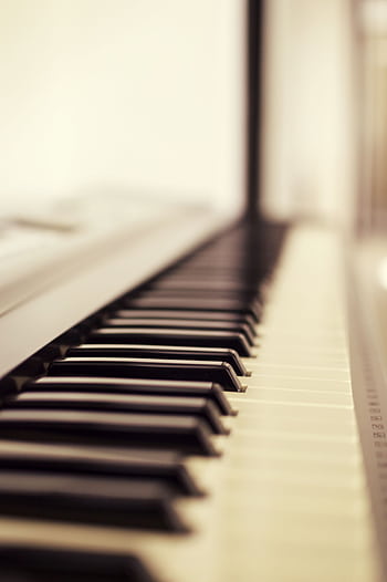 A classic close-up of piano keys with a soft focus effect, highlighting the black and white keys. HD phone wallpaper