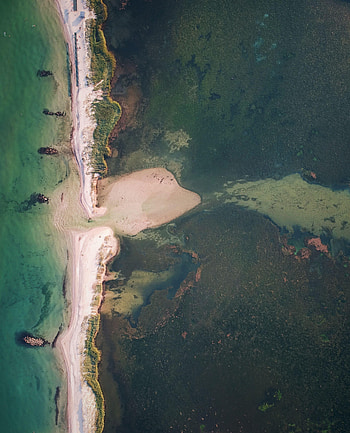 Nature, Water, Sand, View From Above, Coast HD phone wallpaper
