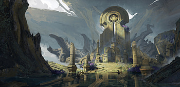 fantasy, ruin HD wallpaper