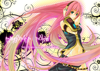 megurine_luka vocaloid watermark, vocaloid-watermark, megurine-luka HD wallpaper