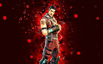 Original Renegade, , red neon lights, Fortnite Battle Royale, Fortnite characters, Original Renegade Skin, Fortnite, Original Renegade Fortnite HD wallpaper